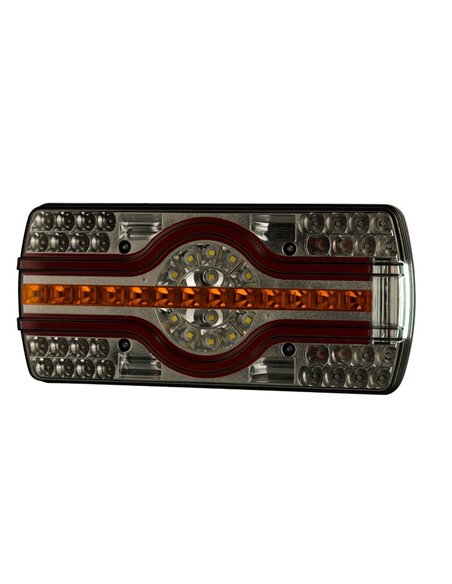 LZD 2540 Lanterna traseira combinada de 6 funções, mãos-livres, luz de placa lateral, R4-R6-R7-R23-R38 12/24V IP68