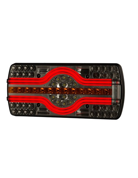 LZD 2540 Lanterna traseira combinada de 6 funções, mãos-livres, luz de placa lateral, R4-R6-R7-R23-R38 12/24V IP68