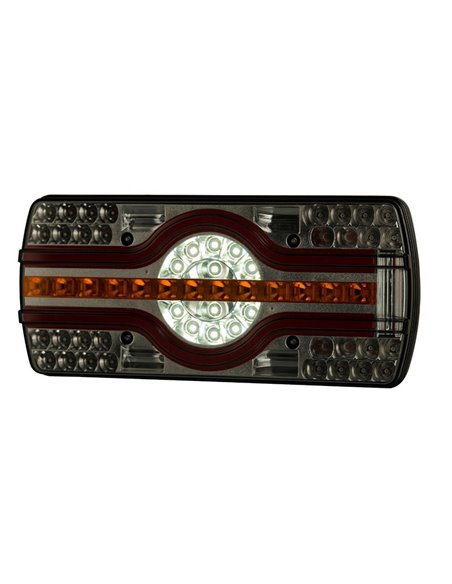 LZD 2540 Lanterna traseira combinada de 6 funções, mãos-livres, luz de placa lateral, R4-R6-R7-R23-R38 12/24V IP68