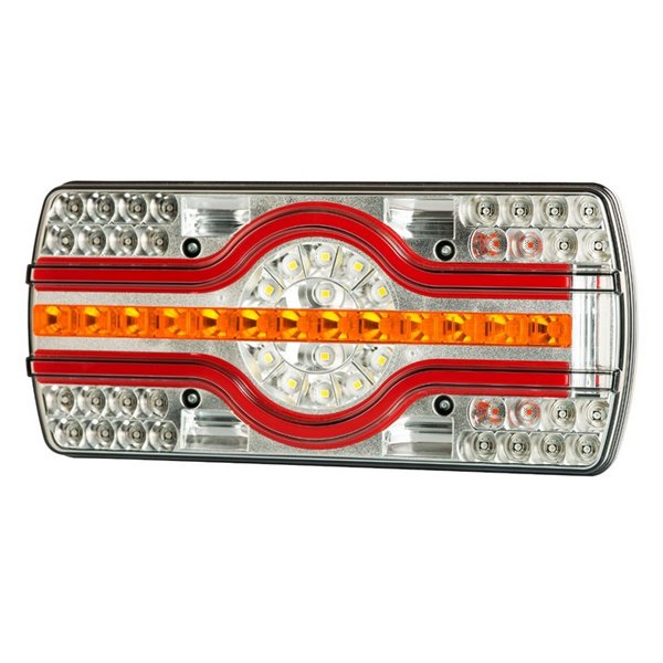 LZD 2541-2542 Lanterna traseira de 6 funções, luz inferior da placa de matrícula R4-R6-R7-R23-R38 12/24V IP68