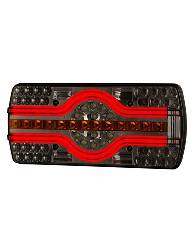 LZD 2541-2542 Lanterna traseira de 6 funções, luz inferior da placa de matrícula R4-R6-R7-R23-R38 12/24V IP68