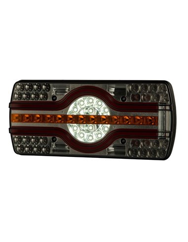 LZD 2541-2542 Lanterna traseira de 6 funções, luz inferior da placa de matrícula R4-R6-R7-R23-R38 12/24V IP68