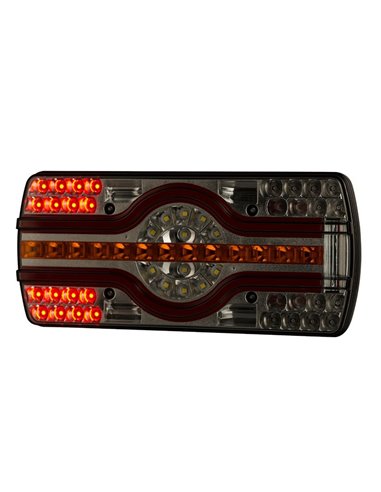 LZD 2541-2542 Lanterna traseira de 6 funções, luz inferior da placa de matrícula R4-R6-R7-R23-R38 12/24V IP68