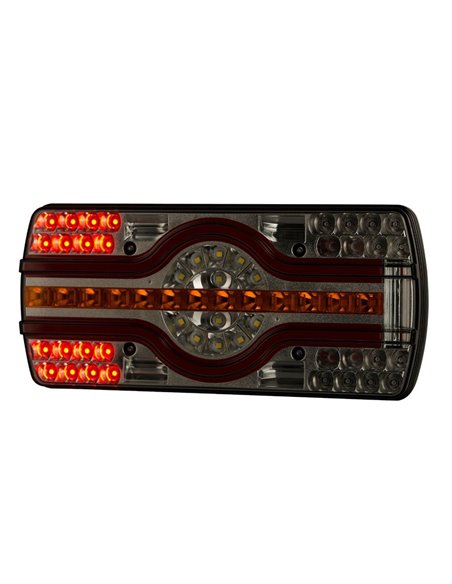 LZD 2541-2542 Lanterna traseira de 6 funções, luz inferior da placa de matrícula R4-R6-R7-R23-R38 12/24V IP68