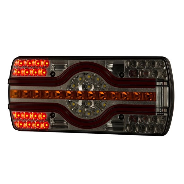 LZD 2541-2542 Lanterna traseira de 6 funções, luz inferior da placa de matrícula R4-R6-R7-R23-R38 12/24V IP68