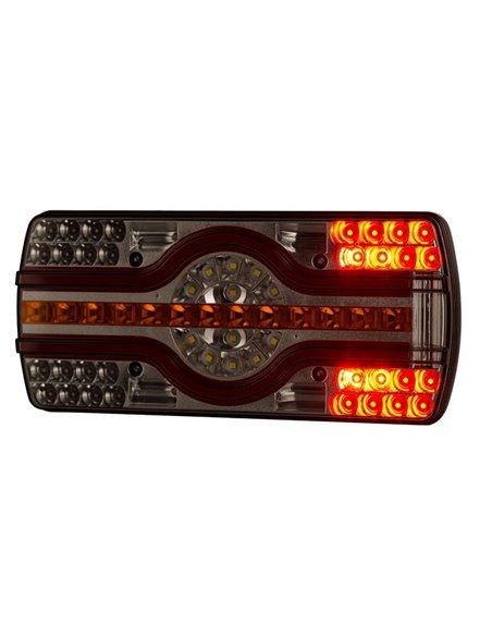 LZD 2541-2542 Lanterna traseira de 6 funções, luz inferior da placa de matrícula R4-R6-R7-R23-R38 12/24V IP68