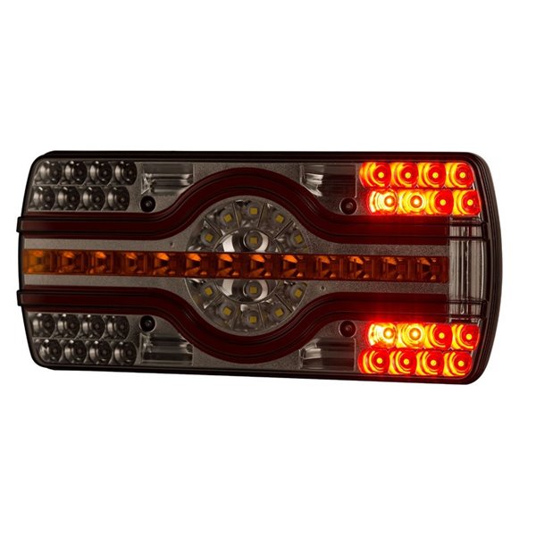 LZD 2541-2542 Lanterna traseira de 6 funções, luz inferior da placa de matrícula R4-R6-R7-R23-R38 12/24V IP68