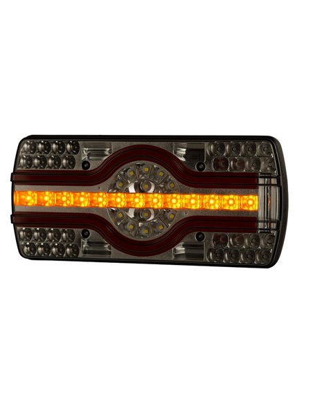 LZD 2541-2542 Lanterna traseira de 6 funções, luz inferior da placa de matrícula R4-R6-R7-R23-R38 12/24V IP68