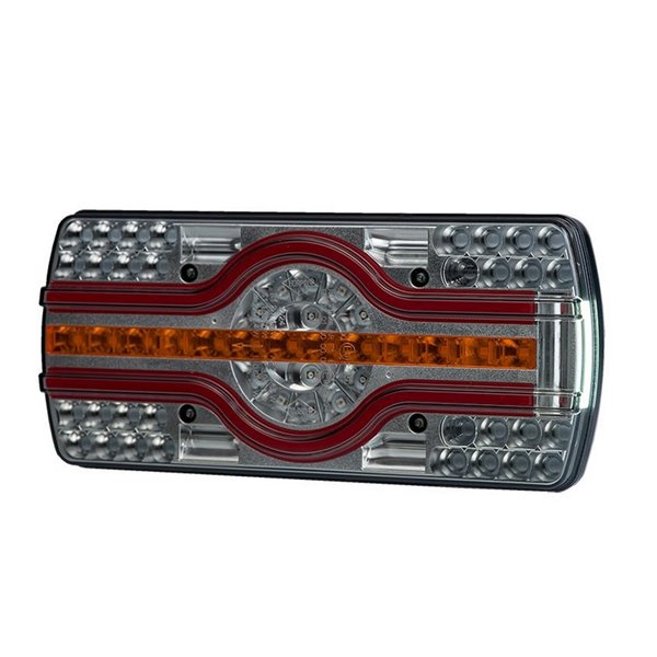 LZD 2543 Lanterna traseira de 4 funções, luz de placa lateral, viva-voz 12/24V IP68