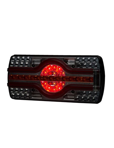 LZD 2543 Lanterna traseira de 4 funções, luz de placa lateral, viva-voz 12/24V IP68