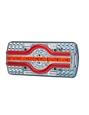 LZD 2543 Lanterna traseira de 4 funções, luz de placa lateral, viva-voz 12/24V IP68