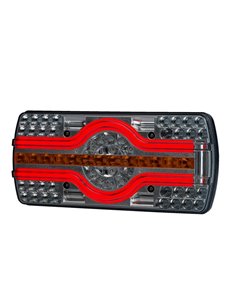 LZD 2543 Lanterna traseira de 4 funções, luz de placa lateral, viva-voz 12/24V IP68