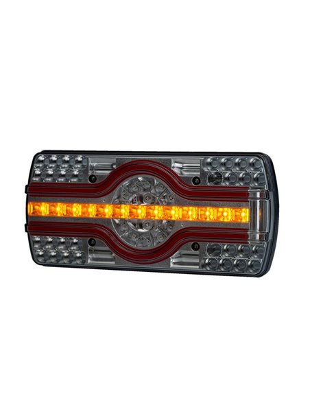 Piloto trasero LZD 2544 y 2545 6 funciones, luz matrícula inferior 12/24V IP68