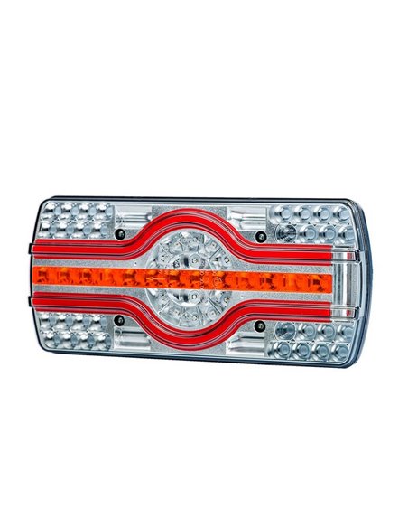 Lanterna traseira LZD 2544 e 2545, 6 funções, luz inferior da placa de matrícula 12/24V IP68