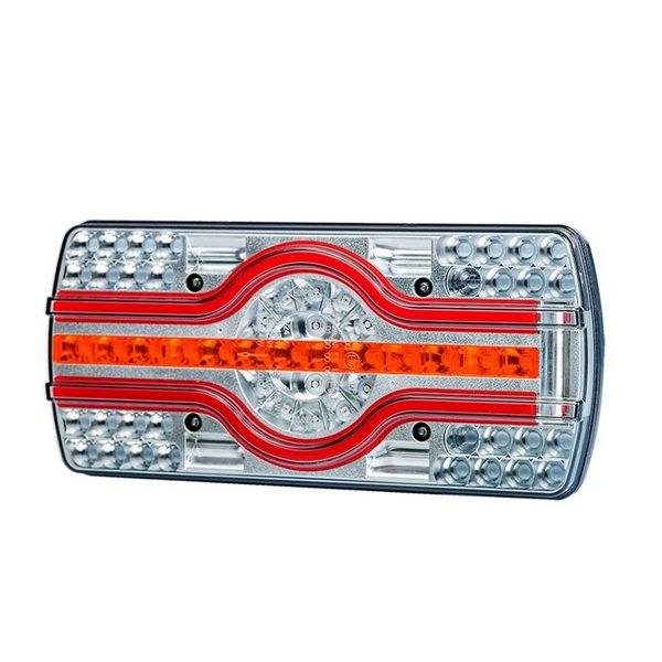 Feu arrière LZD 2544 et 2545, 6 fonctions, éclairage de plaque d'immatriculation inférieur 12/24 V IP68