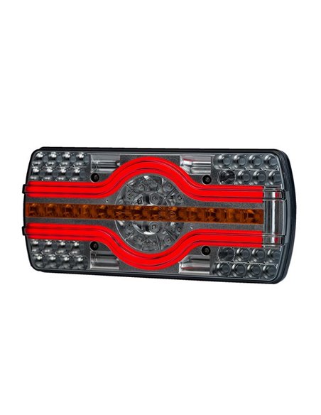 Piloto trasero LZD 2544 y 2545 6 funciones, luz matrícula inferior 12/24V IP68