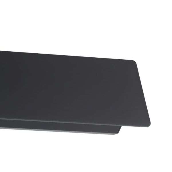 Lámpara de pared LED rectangular moderno negro ZUBIALDE, 12W 3000K 1550Lm