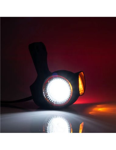 Klaxon court avec languette LED et fil FT-140W - 3 fonctions