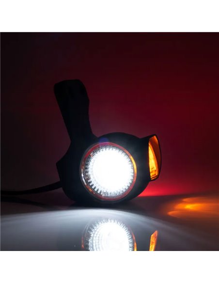 Klaxon court avec languette LED et fil FT-140W - 3 fonctions