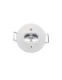 Luz de evacuación LED permanente K-MINI, empotrable Ø40mm, 195Lm, 5000K, 2 horas de autonomía, luminaria estructural