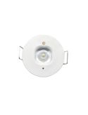 Luz antipánico LED empotrada, K-MINI Ø40mm, 182Lm, 5000K, 2h de autonomía, luminaria estructural, no permanente