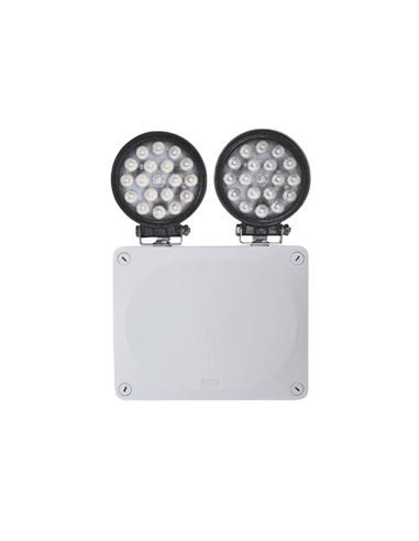 Proyectores de emergencia LED adosada a la pared a grandes alturas 5m, SD 1900Lm, 5000K