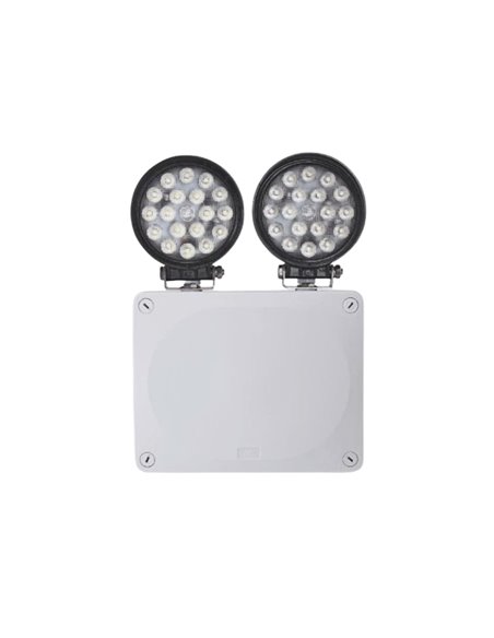 Proyectores de emergencia LED adosada a la pared a grandes alturas 5m, SD 1900Lm, 5000K