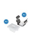 Pack 2 tapones y 2 grapas para perfil LM3733 (kit de montaje)