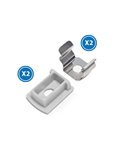 Pack 2 tapones y 2 grapas para perfil LM3747 (accesorios de montaje)