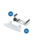 Lot de 2 bouchons et 2 clips pour profilé LM3718 (accessoires de montage)