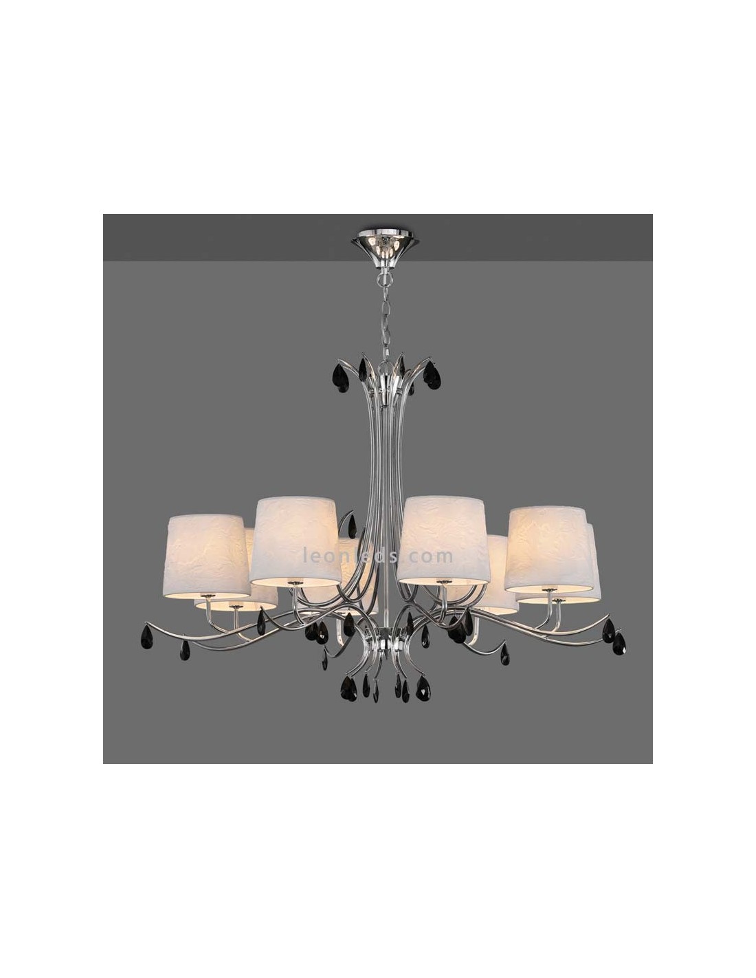 Lâmpada de pingente de aranha cromada Andrea 6312 8 Telas