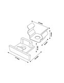 Pack 2 tapones y 2 grapas para perfil LM3745 (acabado profesional)