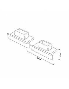 Lot de 2 embouts pour profil LM3809 (finition professionnelle) 2