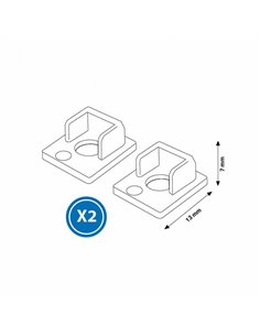 Pacote com 2 tampas de extremidade para perfil LM3859 (fechamento de extremidade) 2