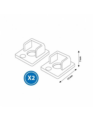 Pacote com 2 tampas de extremidade para perfil LM3859 (fechamento de extremidade)
