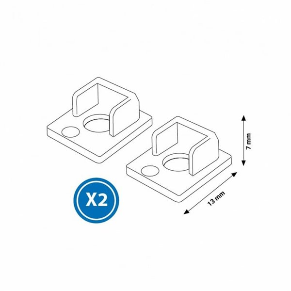 Lot de 2 embouts pour profilé LM3859 (fermeture d'extrémité)