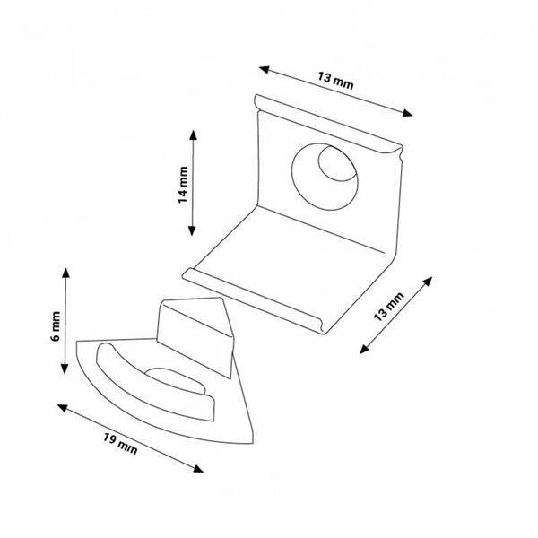 Pacote com 2 buchas e 2 clipes para perfil LM3713 (kit de montagem)