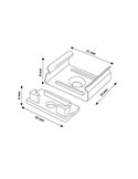 Pack 2 tapones y 2 grapas para perfil LM3753 (acabado profesional)