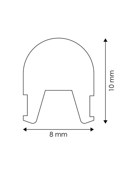 Gaine en silicone rose pour ruban LED nouvelle génération, 8 x 10 mm, 50 mètres