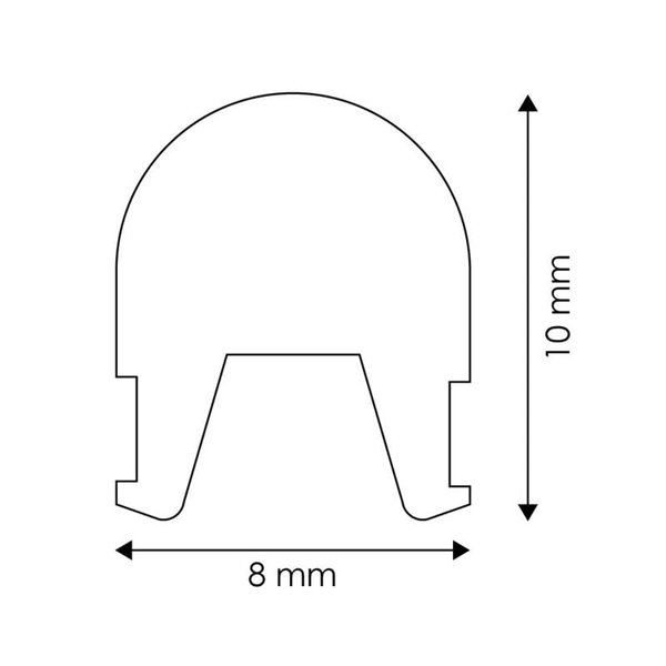 Revêtement en silicone doré pour ruban LED NEXT GENERATION 8x10 mm, 50 mètres.