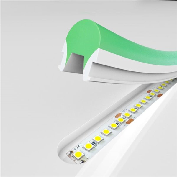 Revêtement en silicone vert clair pour ruban LED NEXT GENERATION 8x10 mm de 50 mètres