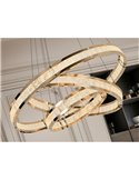 Plafonnier LORIAN à 3 anneaux LED 79 W 6300 lm, dimmable, TRIAC 0-10 V, couleur or
