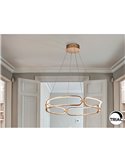 Suspension COLETTE Ø60 LED 54W 4860 lm Dimmable 0-10V Or rose