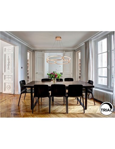 Lámpara colgante COLETTE Ø60 LED 54W 4860 lm dimable 0-10V Oro rosa