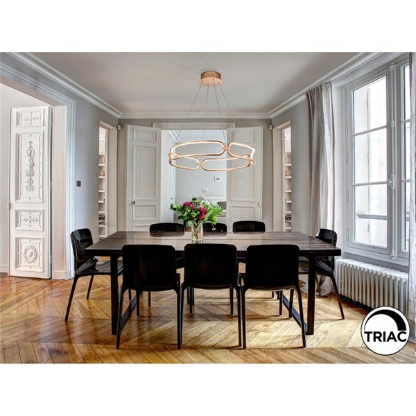 Lámpara colgante COLETTE Ø60 LED 54W 4860 lm dimable 0-10V Oro rosa