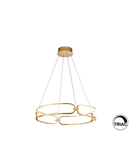 Suspension COLETTE Ø60 LED 54W 4860 lm Dimmable 0-10V Or rose