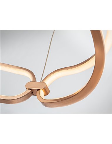 Lámpara colgante COLETTE Ø60 LED 54W 4860 lm dimable 0-10V Oro rosa