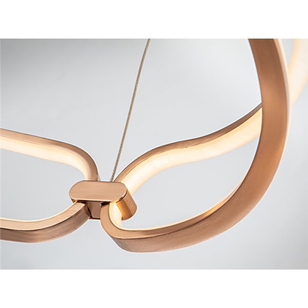 Lámpara colgante COLETTE Ø60 LED 54W 4860 lm dimable 0-10V Oro rosa