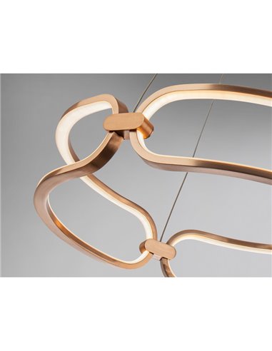 Lámpara colgante COLETTE Ø60 LED 54W 4860 lm dimable 0-10V Oro rosa