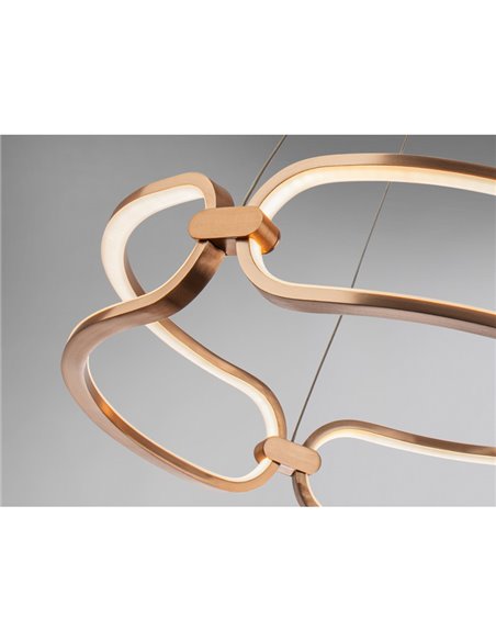 Lámpara colgante COLETTE Ø60 LED 54W 4860 lm dimable 0-10V Oro rosa